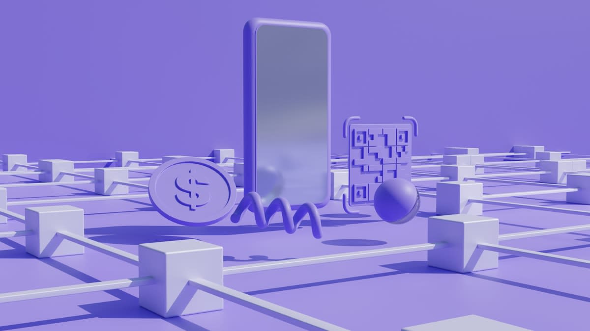 Abstract representation of AI agents and digital payments