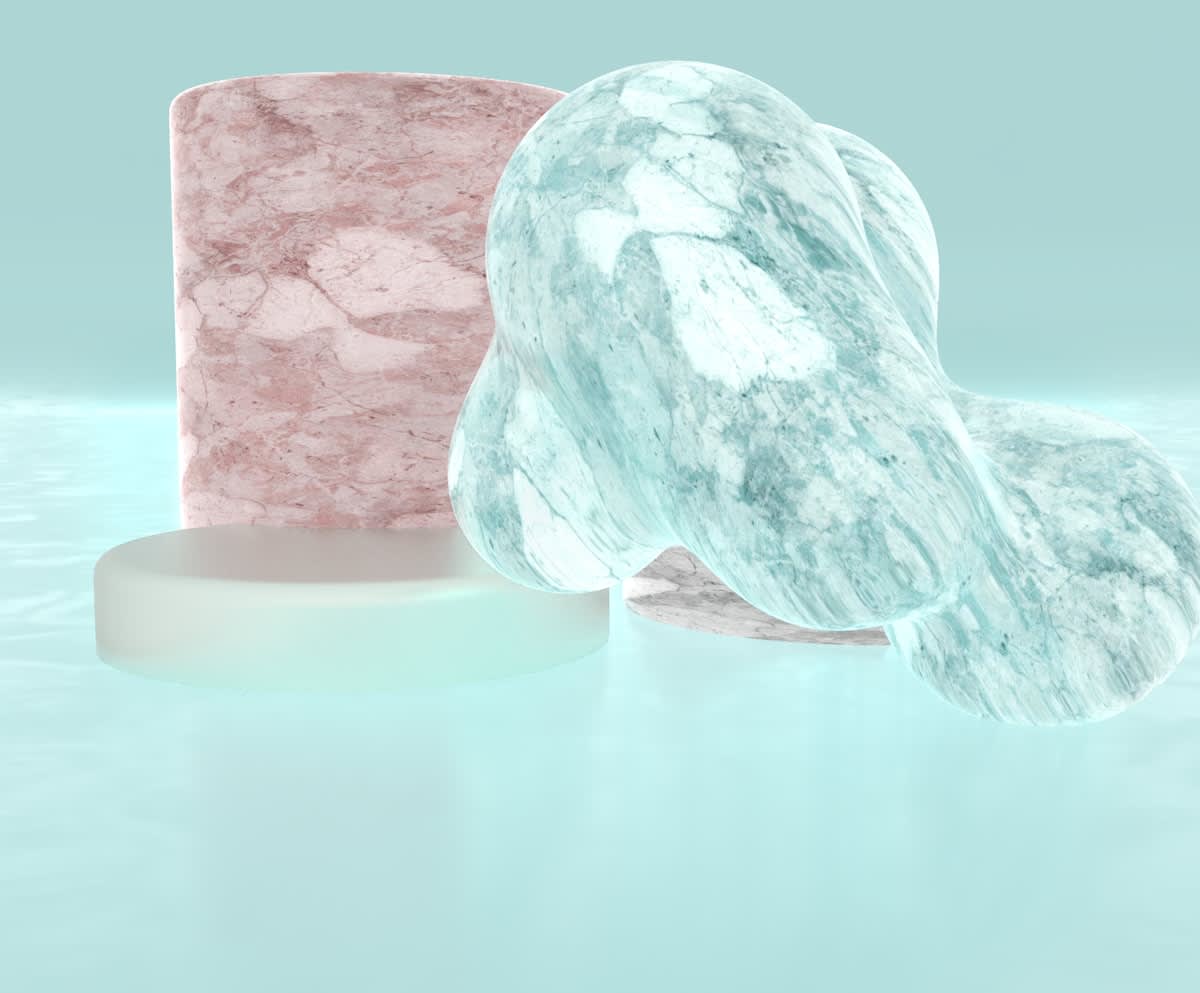 Luxury skincare products on a marble surface