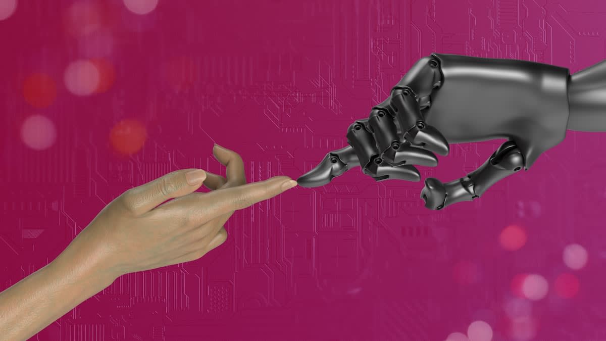 Abstract representation of AI and government control