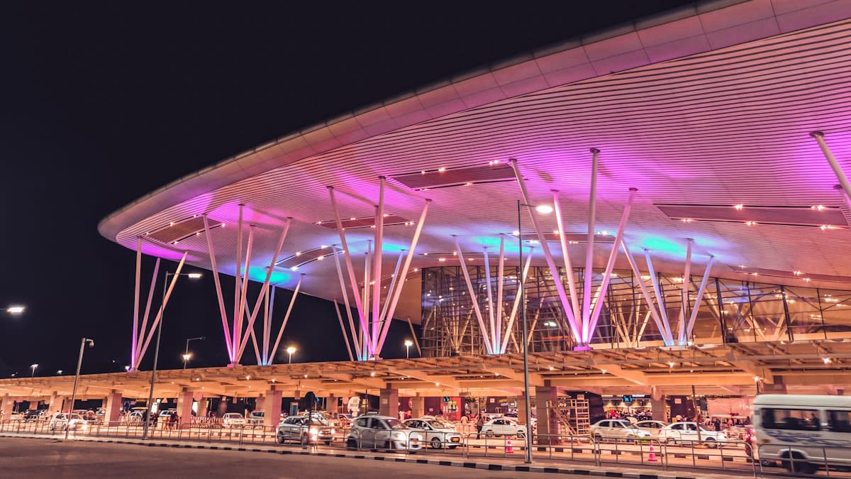 Modern airport hotel architecture India
