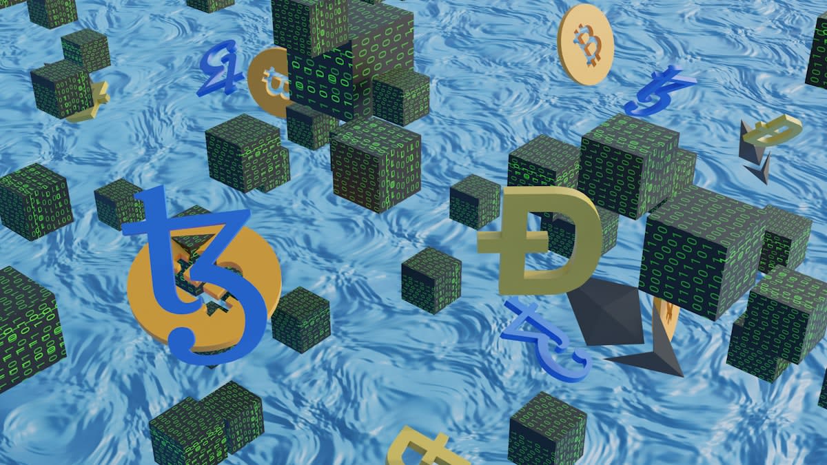 Abstract representation of digital currency and central bank architecture