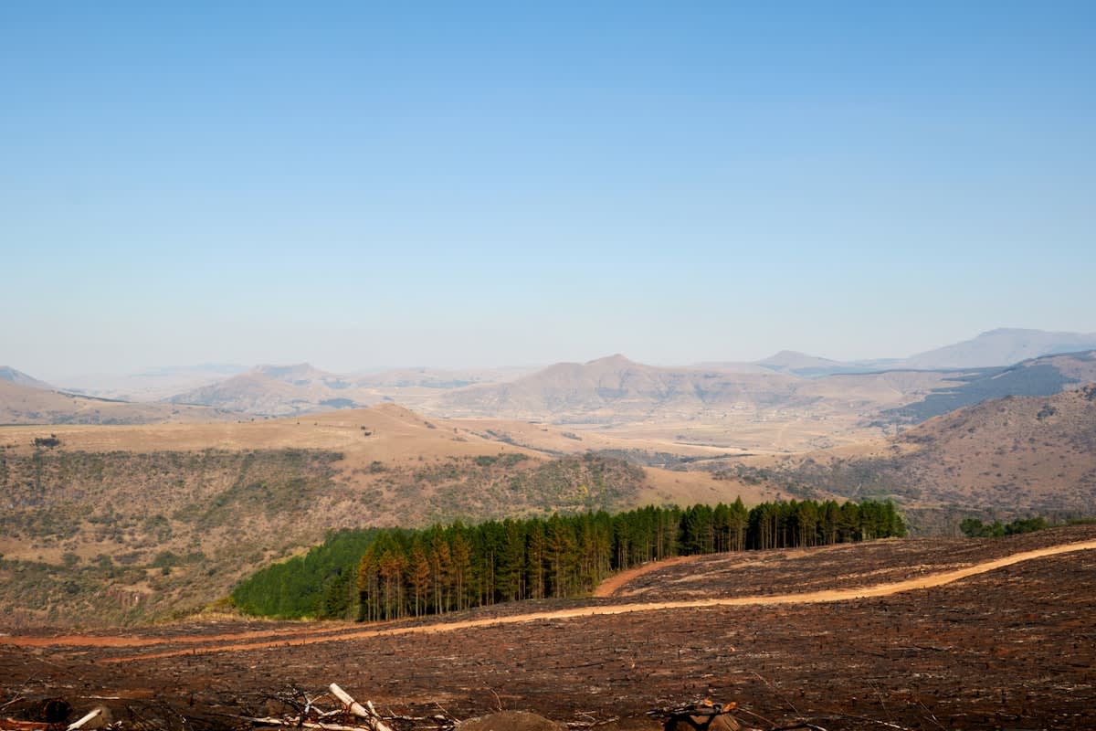 Industrial mining landscape in South Africa