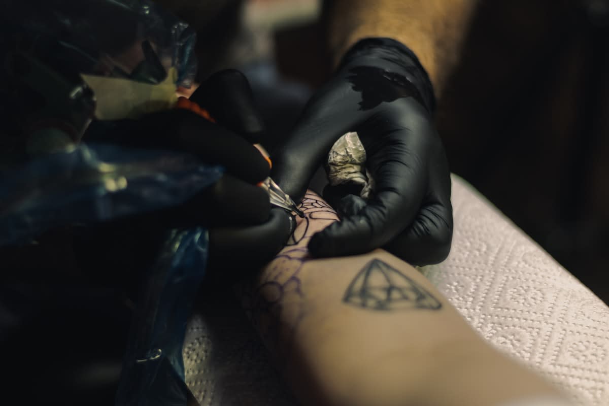 biometric tattoo sensor on skin