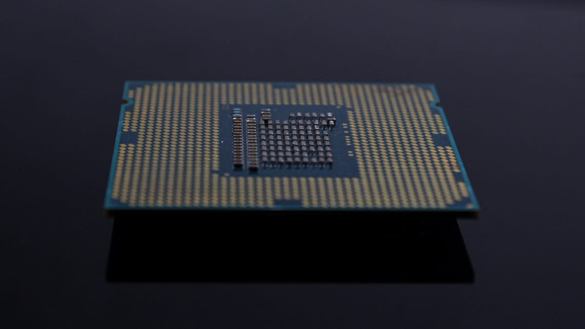 quantum computer processor close up