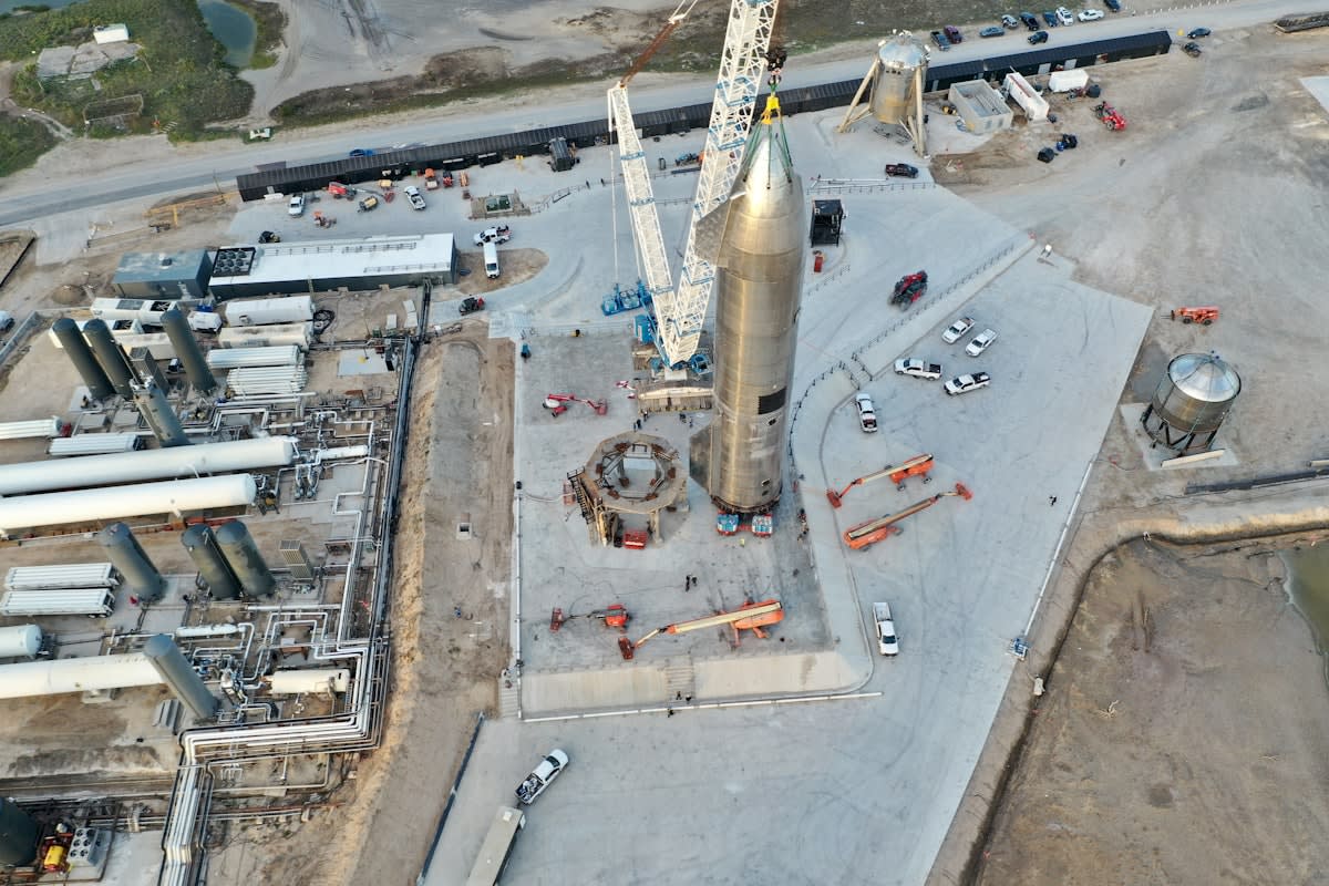 Modern satellite technology and space launch facility