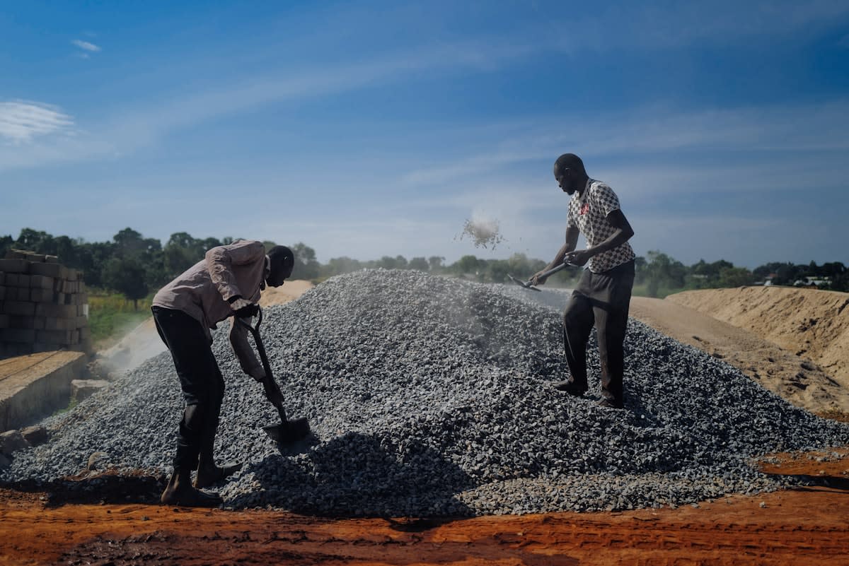 Industrial mining facility in Africa
