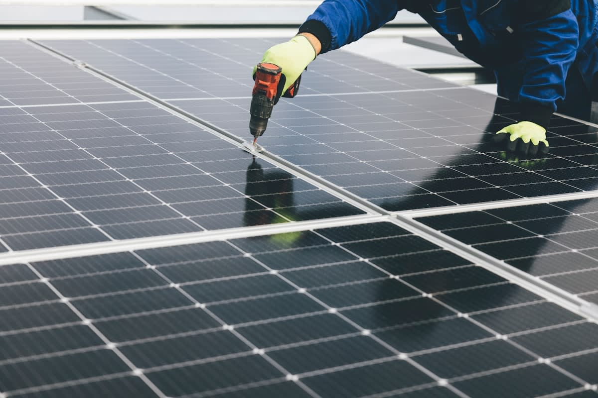 Solar panel manufacturing facility