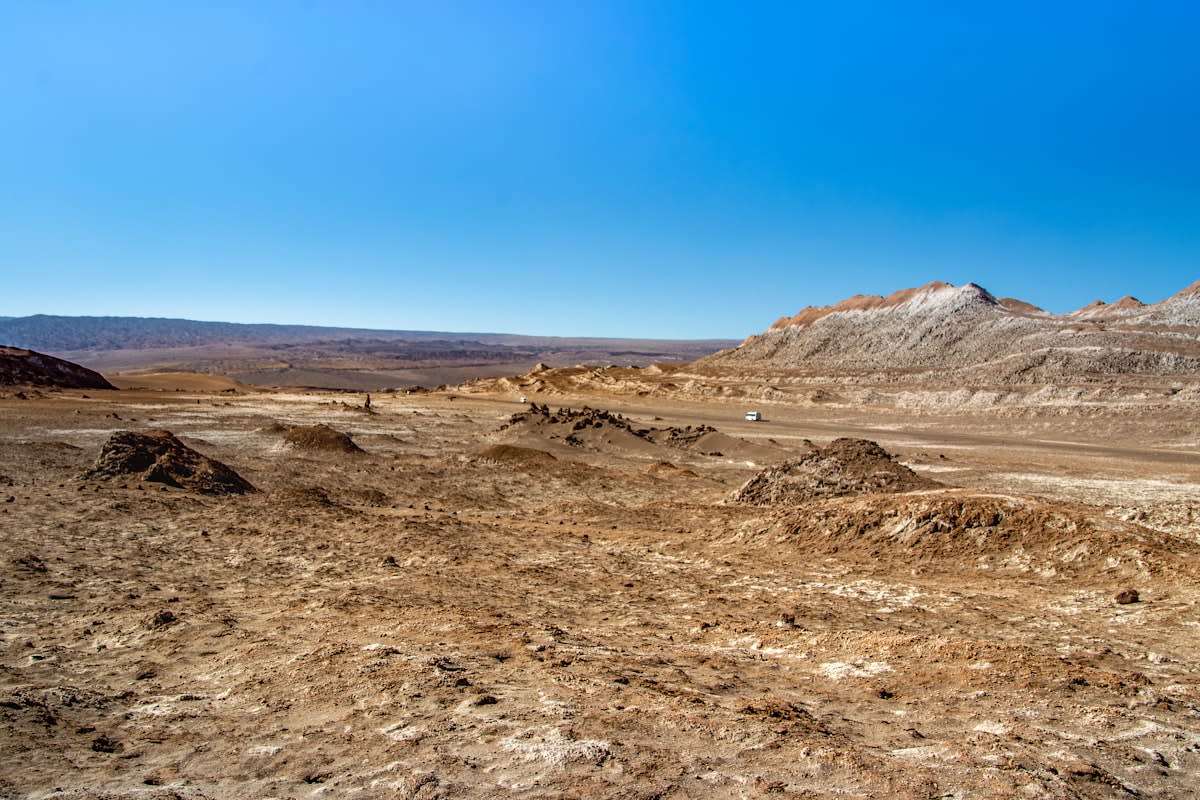 Lithium mining operations in arid landscape