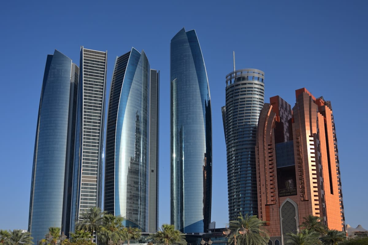 modern skyscrapers of Abu Dhabi financial district