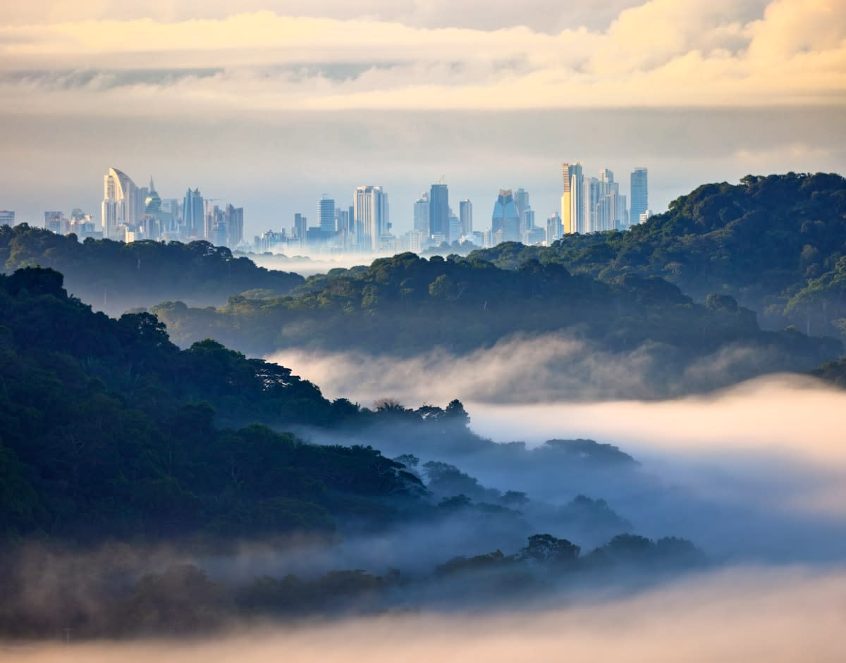 Panama City financial district skyline