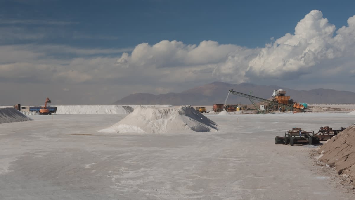 Industrial mining site for battery minerals