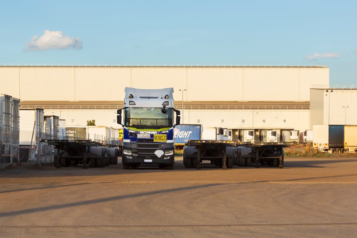 Automated hauling vehicle in a logistics hub