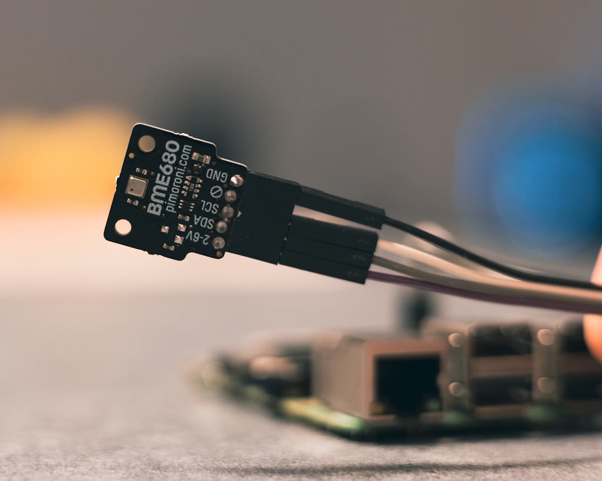 Close up of industrial sensor