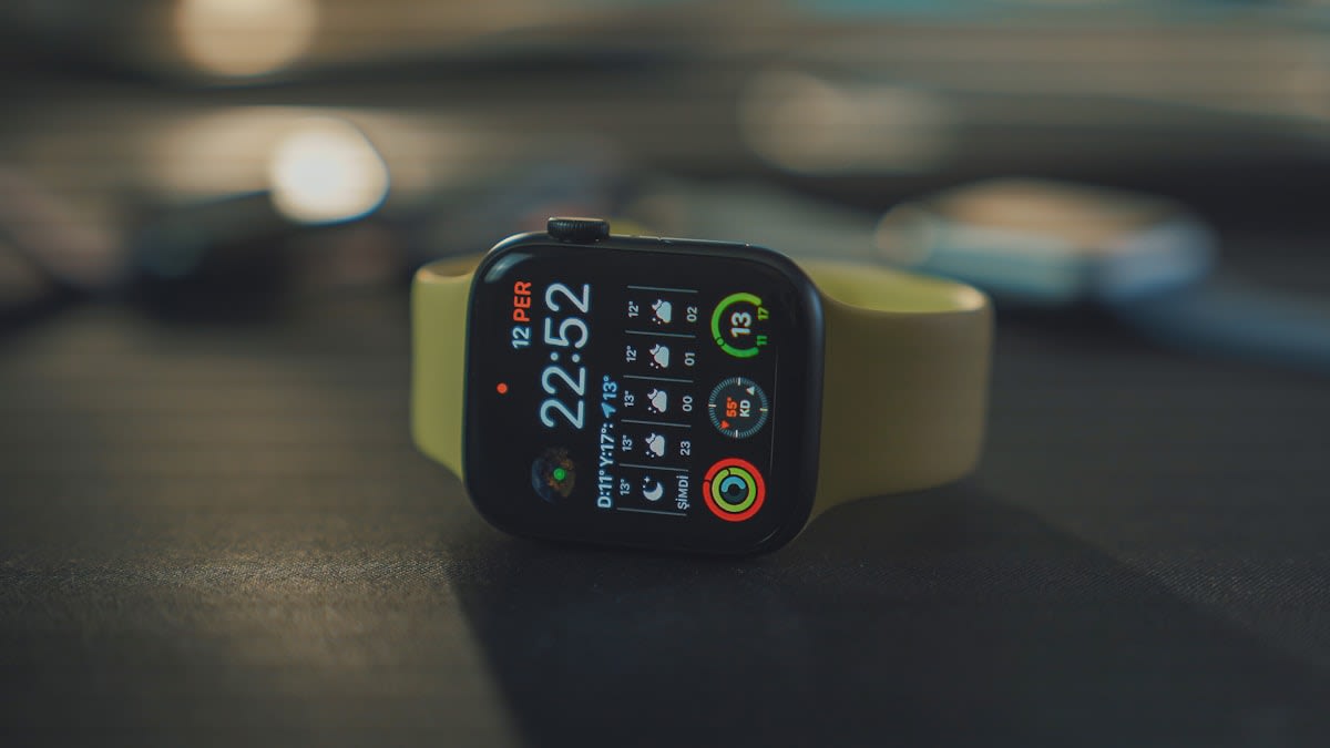 Close up of a high tech wearable health tracker on a wrist