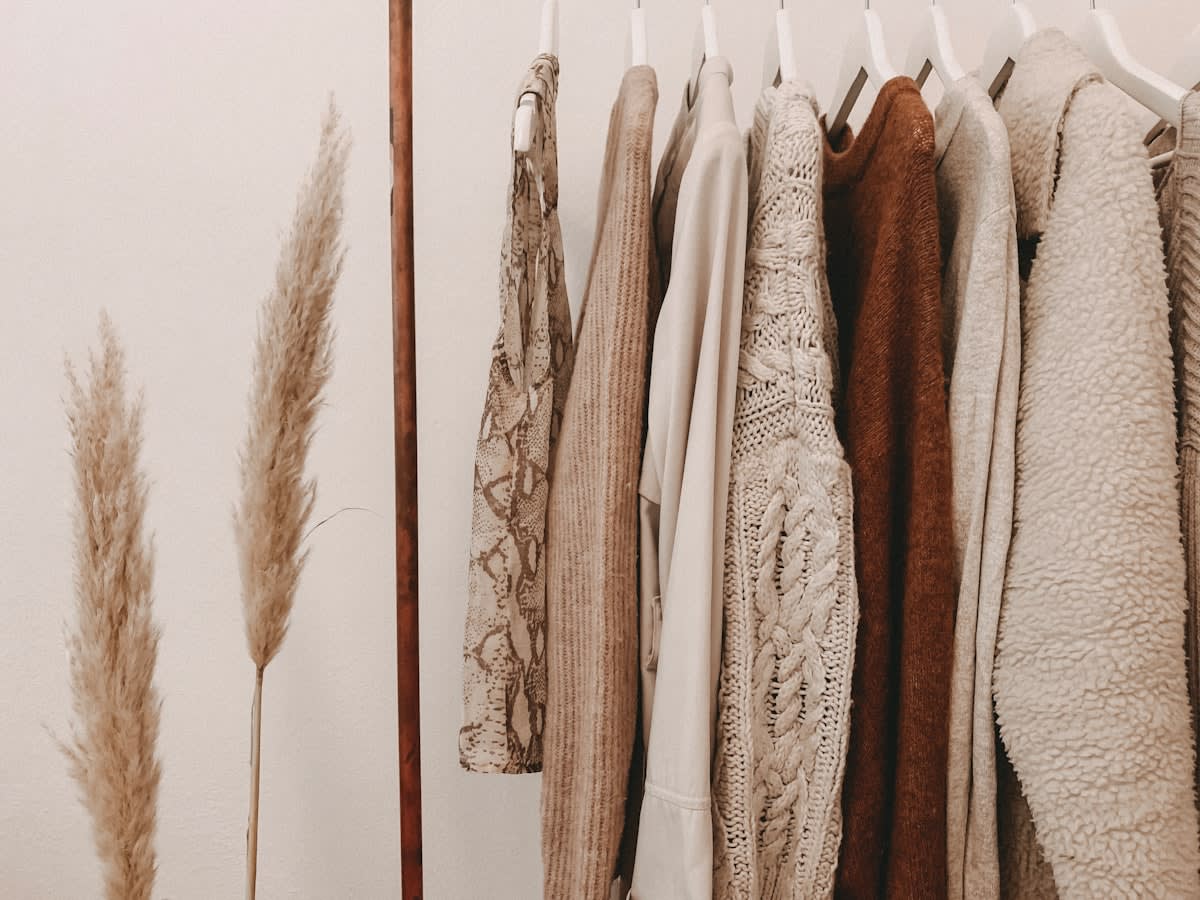 Minimalist luxury clothing in neutral tones