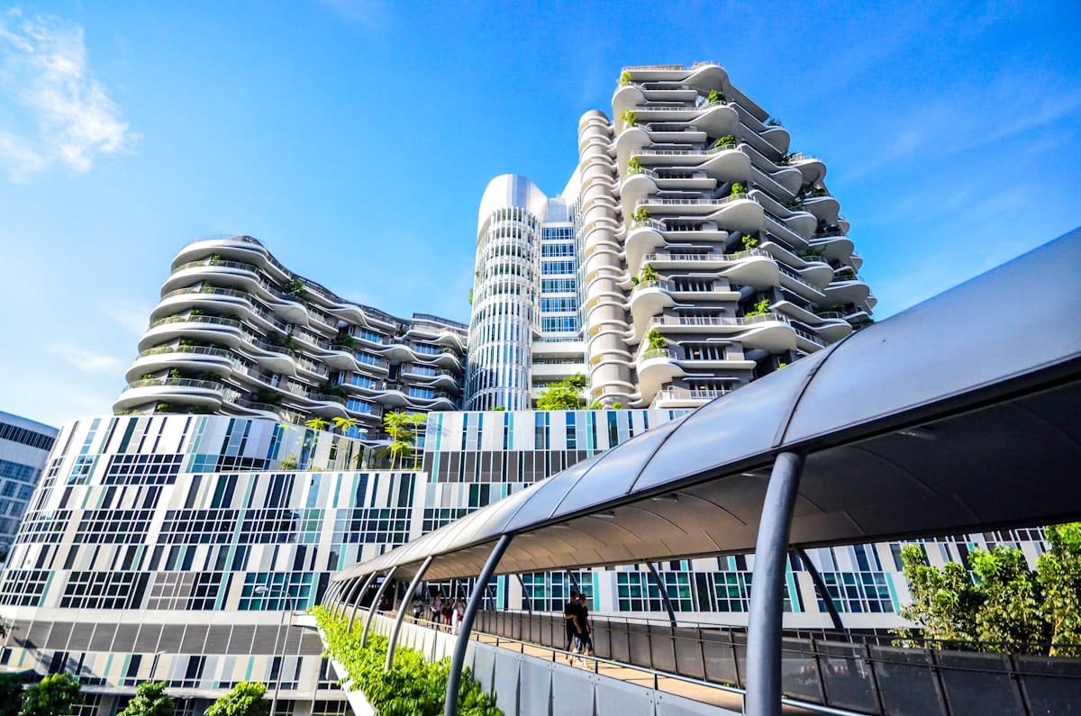 Modern European architectural city scape