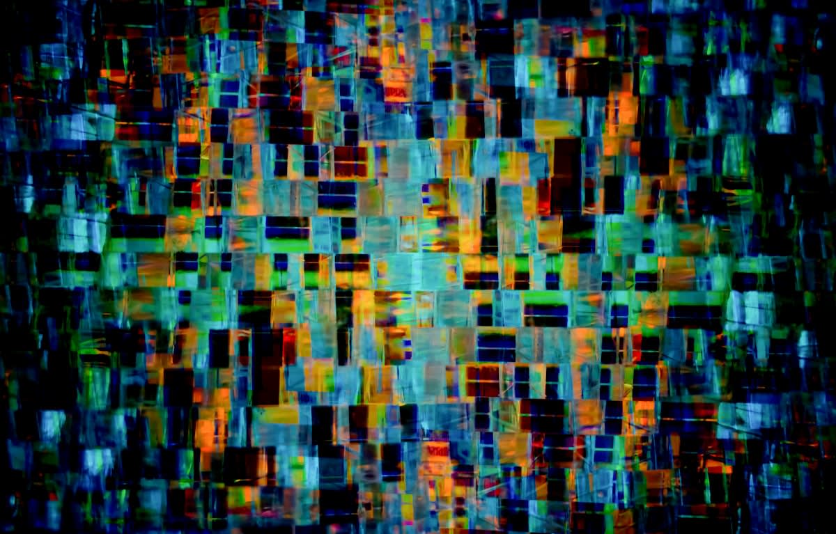 abstract digital noise and fragmented light