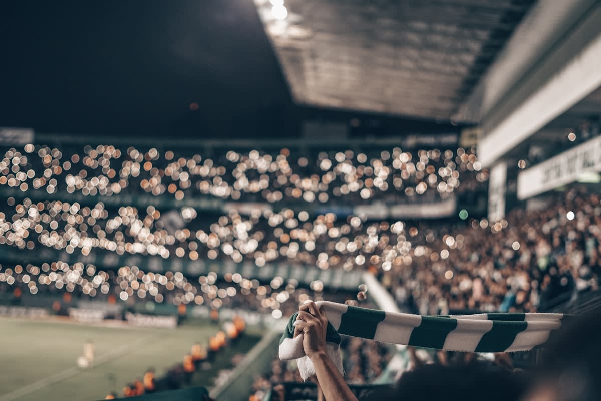 football stadium crowd celebration