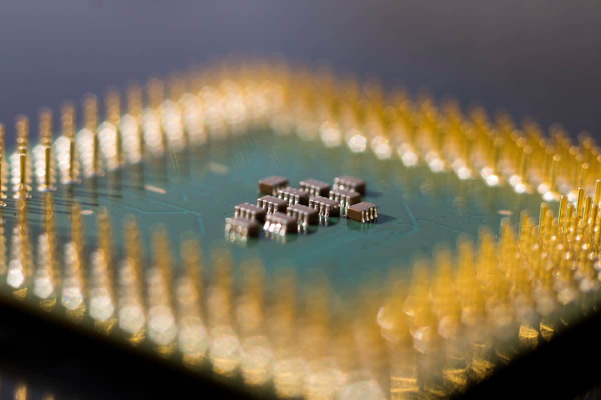 Close up of a microprocessor representing the hardware root of trust