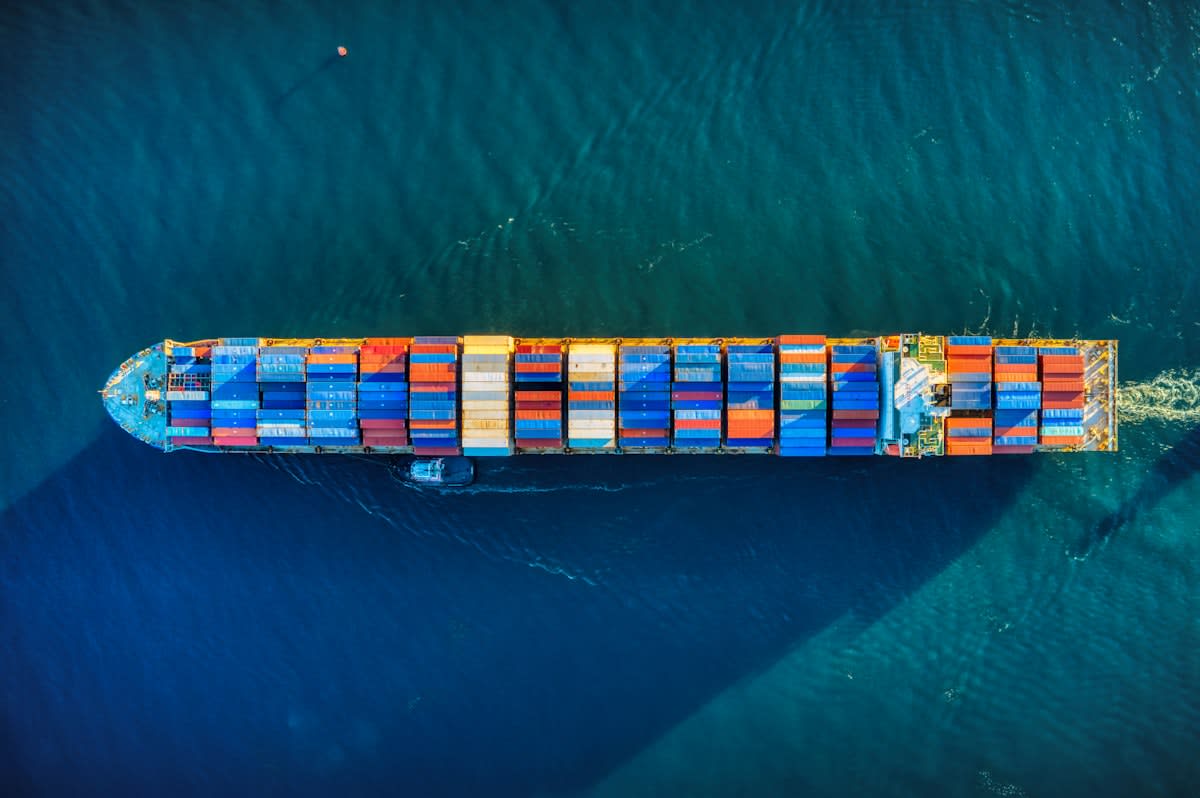cargo ship in port