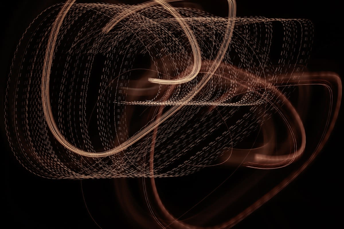 Abstract representation of a recursive loop or neural network