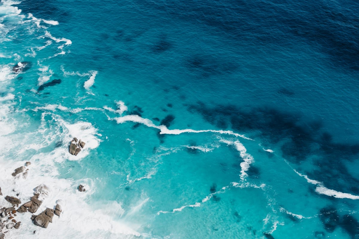 satellite view of ocean