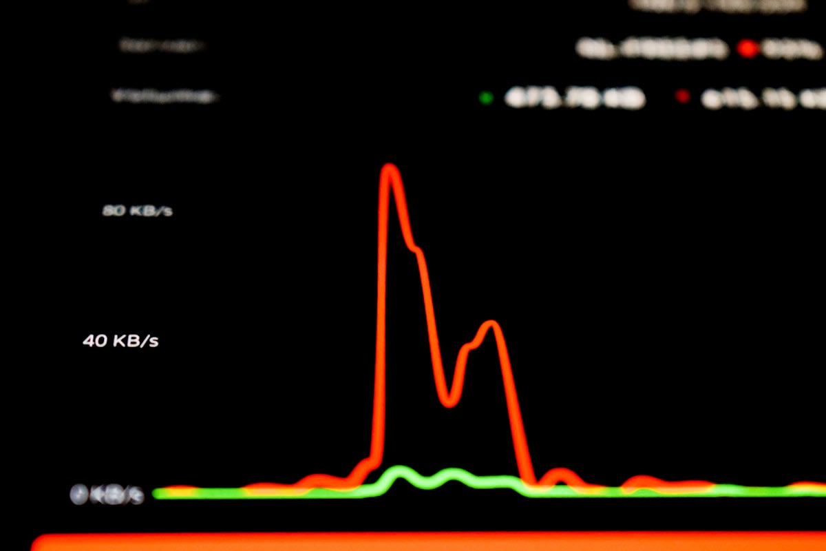 Close up of a glucose monitoring graph on a screen