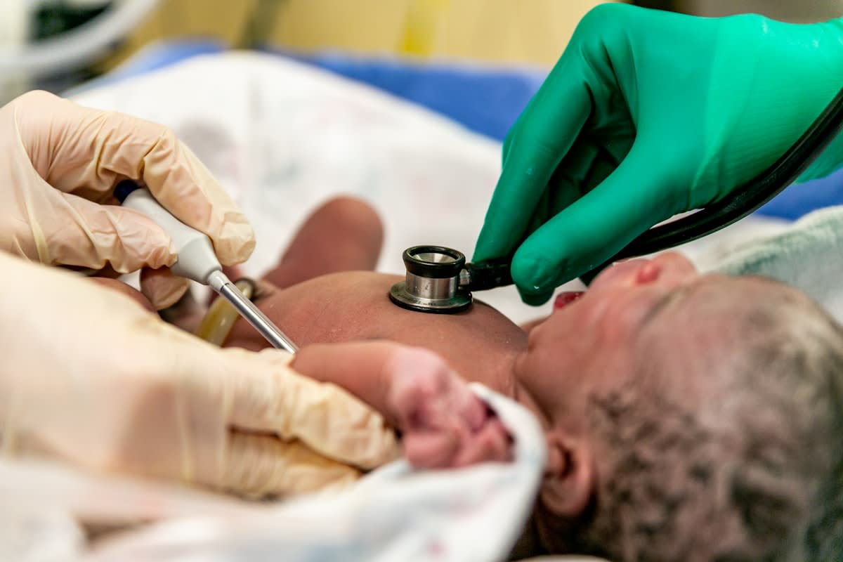 Maternal health checkup in a clinic
