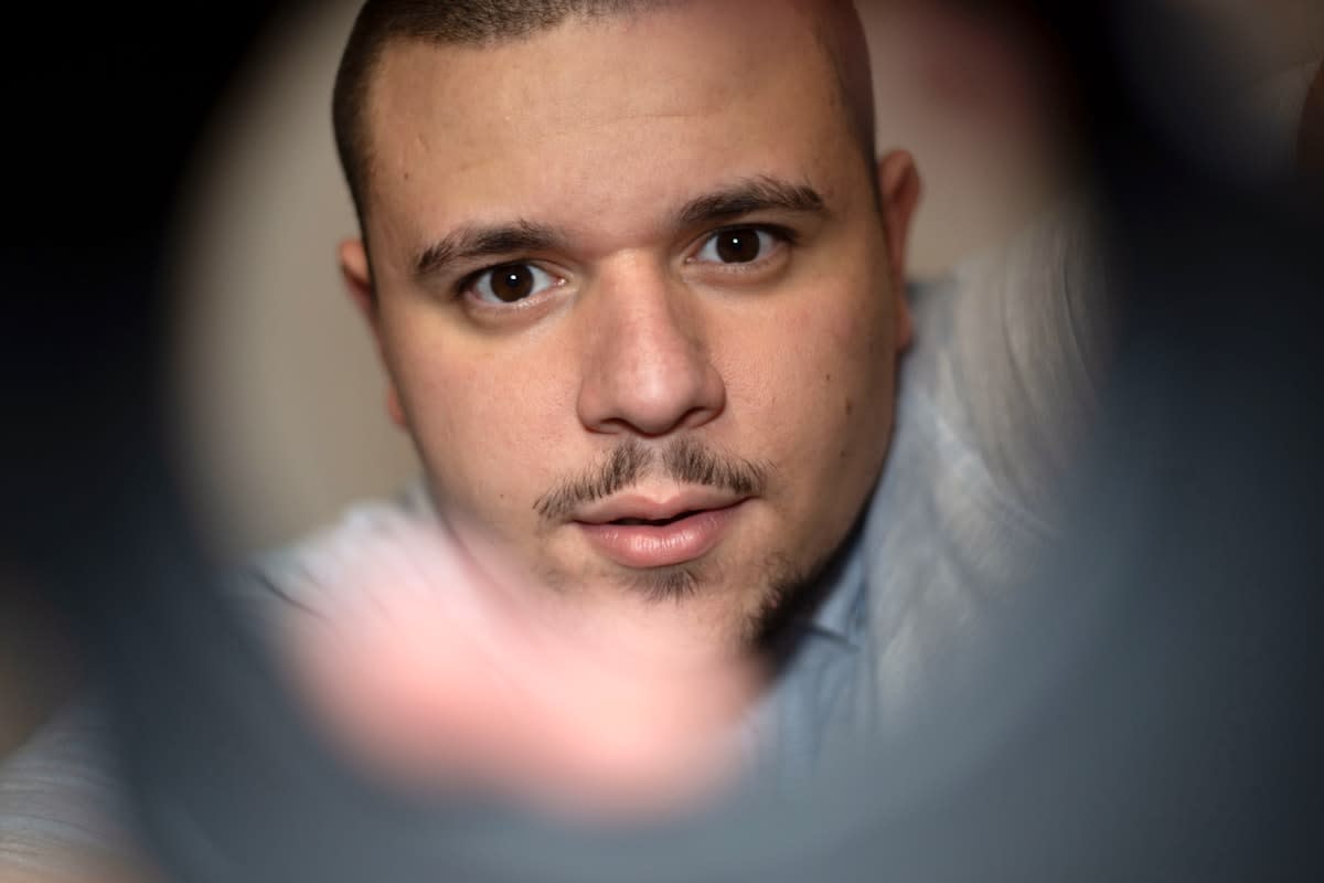 Close up of a focused professional