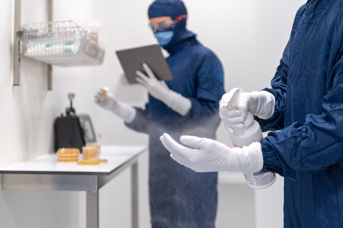 Modern laboratory clean room with sterile equipment