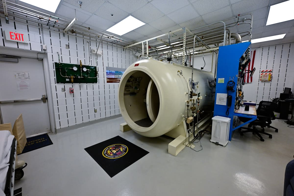 Cryogenic storage tanks in a medical facility