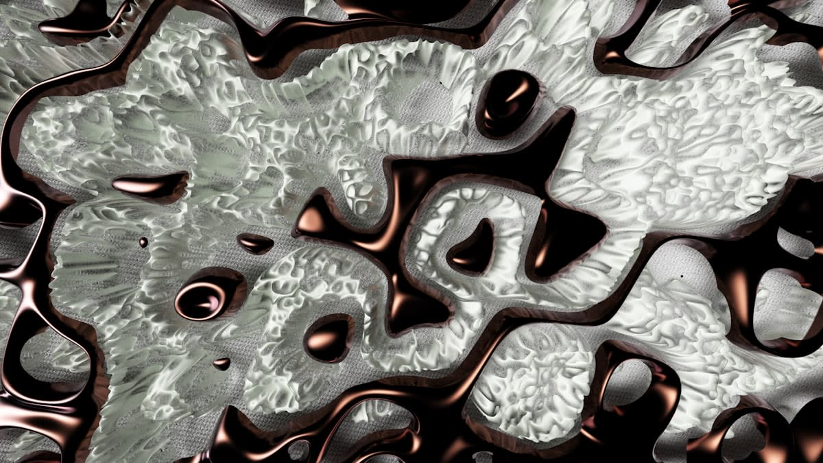 Metal microstructure under microscope
