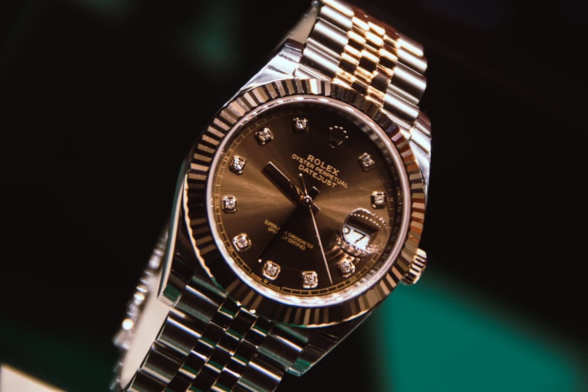 Luxury watch close up