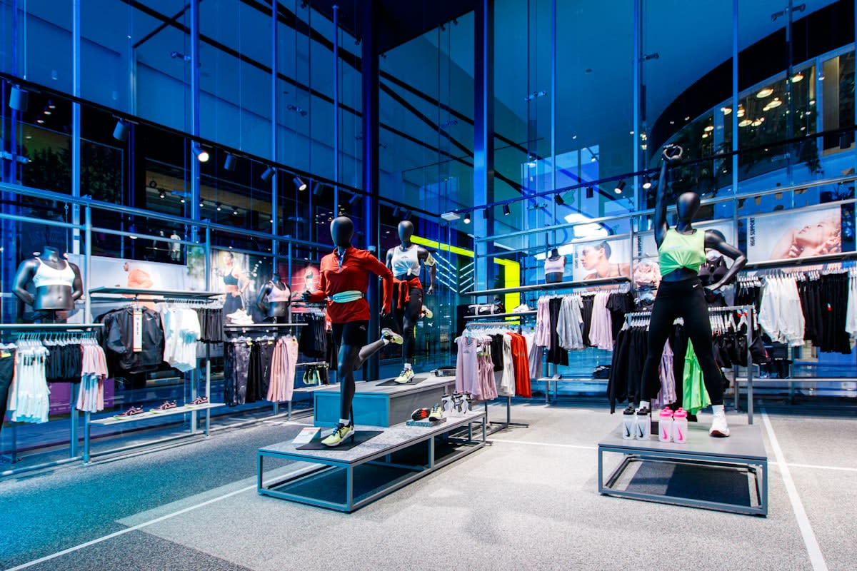 Modern retail store with AI interface