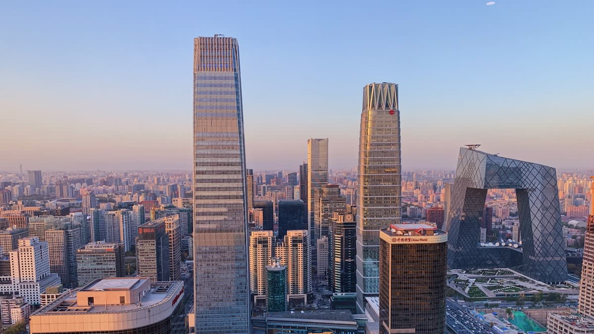 Aerial view of a high-tech biotech cluster in Beijing