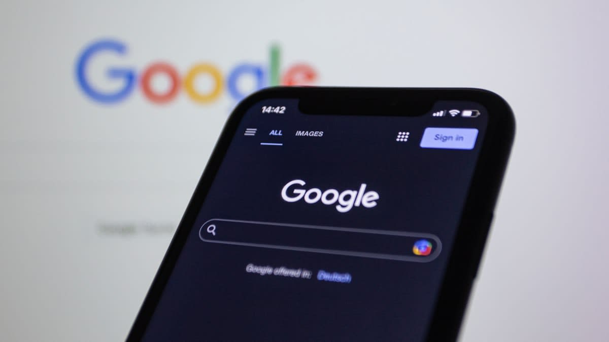 Close up of a smartphone showing local search results