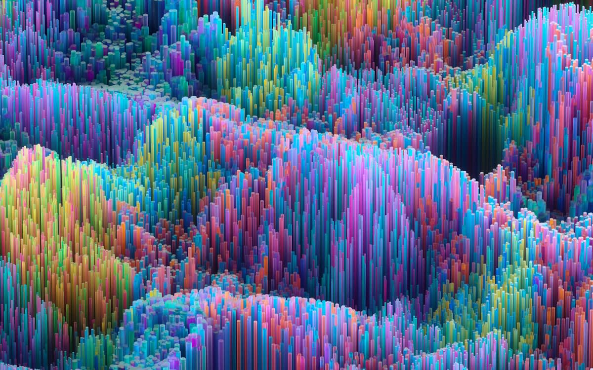 Abstract visualization of protein folding and molecular structures
