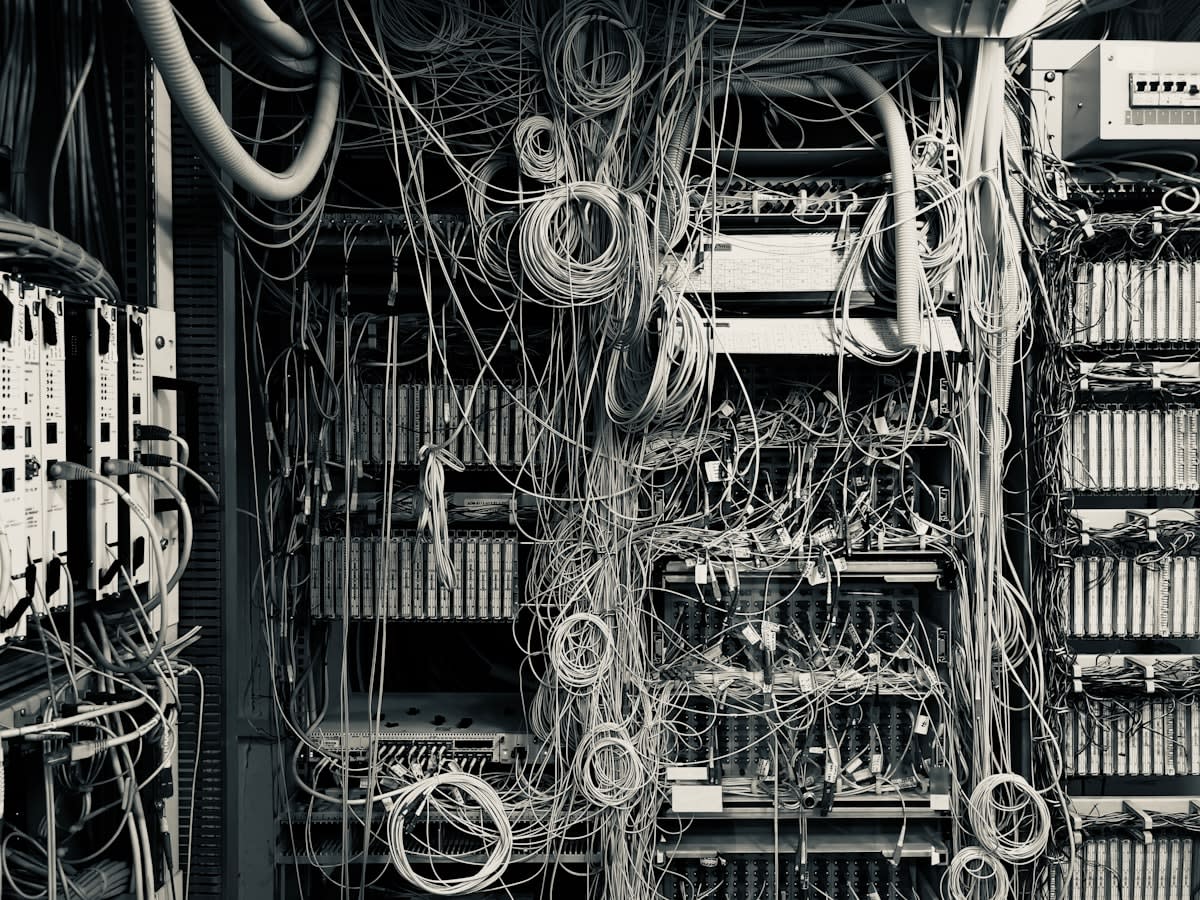 Vintage computer hardware and cables