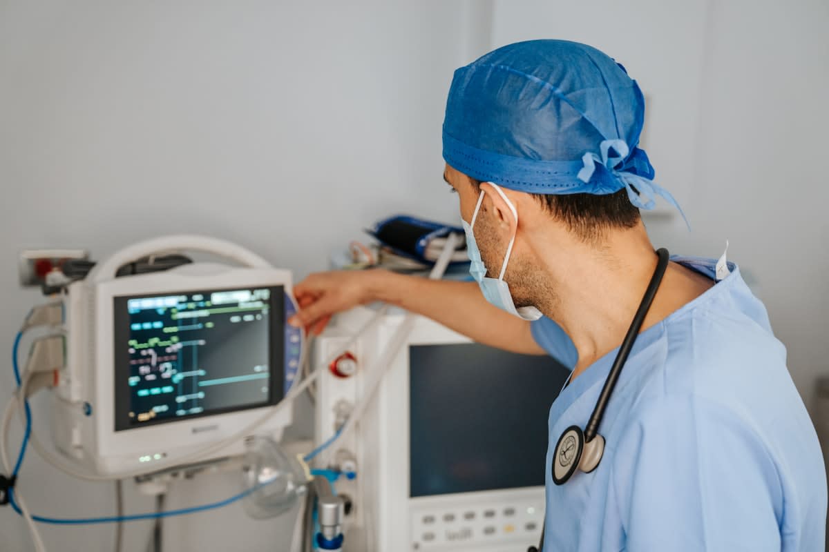 Medical professional reviewing metabolic charts