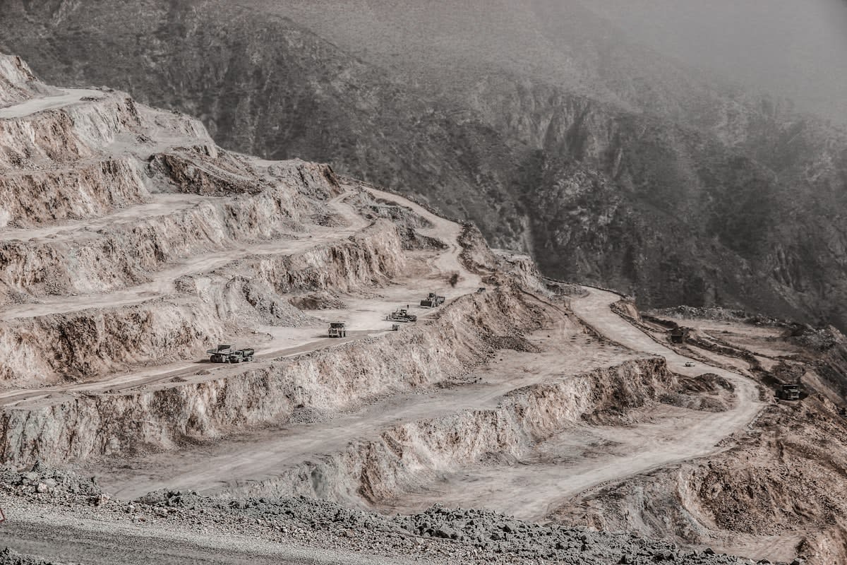 High Andes mountains mining landscape