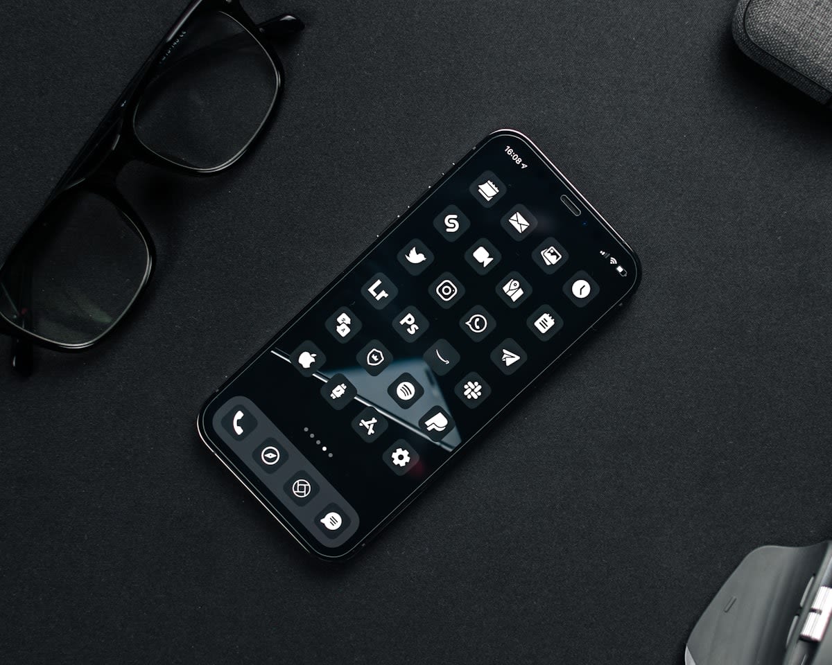 Minimalist futuristic user interface on a screen