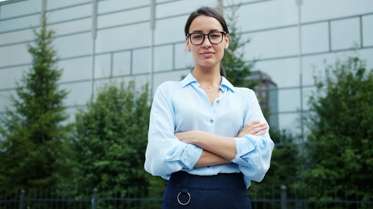Modern professional woman in a corporate setting