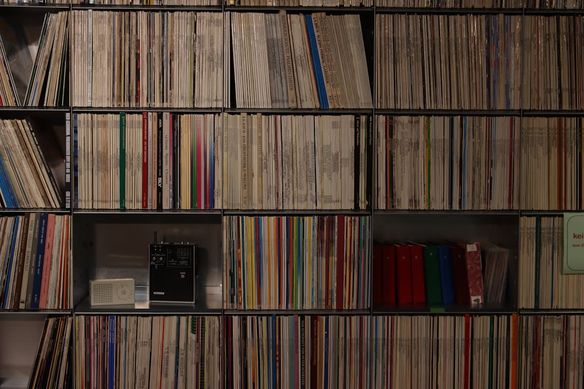 Modern minimalist library or archive
