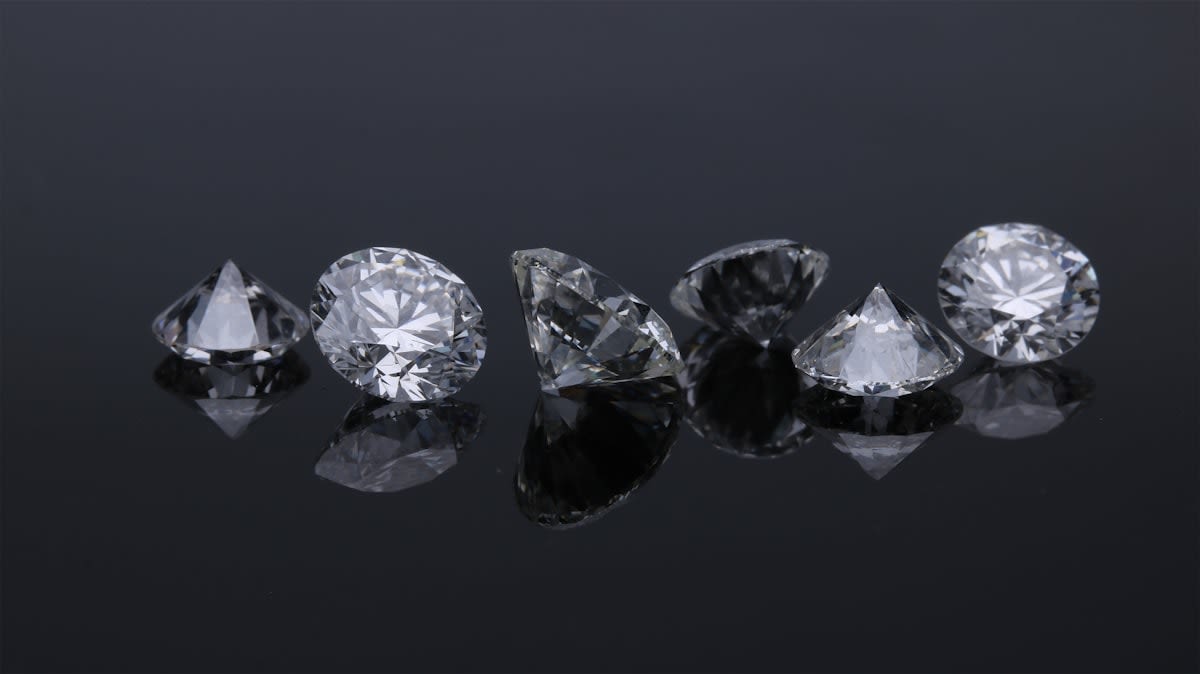 Macro shot of high quality diamonds and gemstones