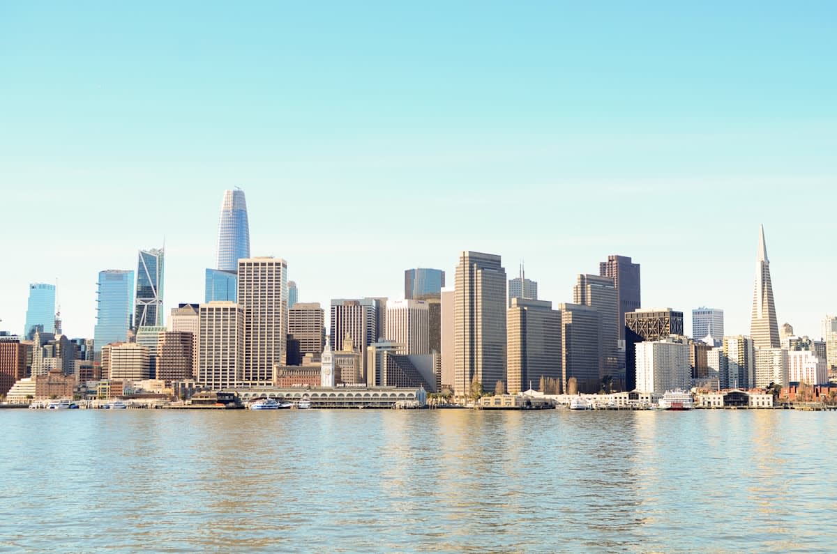 modern modular architecture city skyline