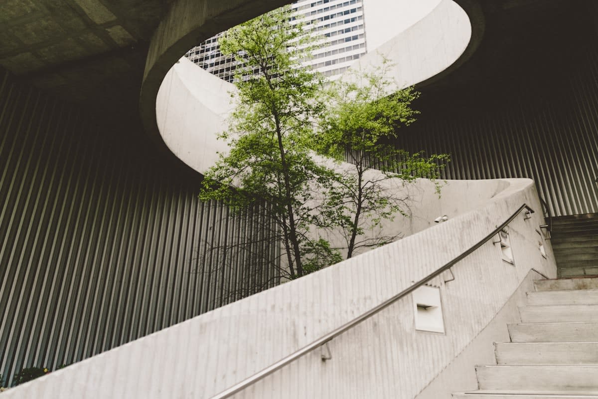 Modern sustainable architecture with natural ventilation
