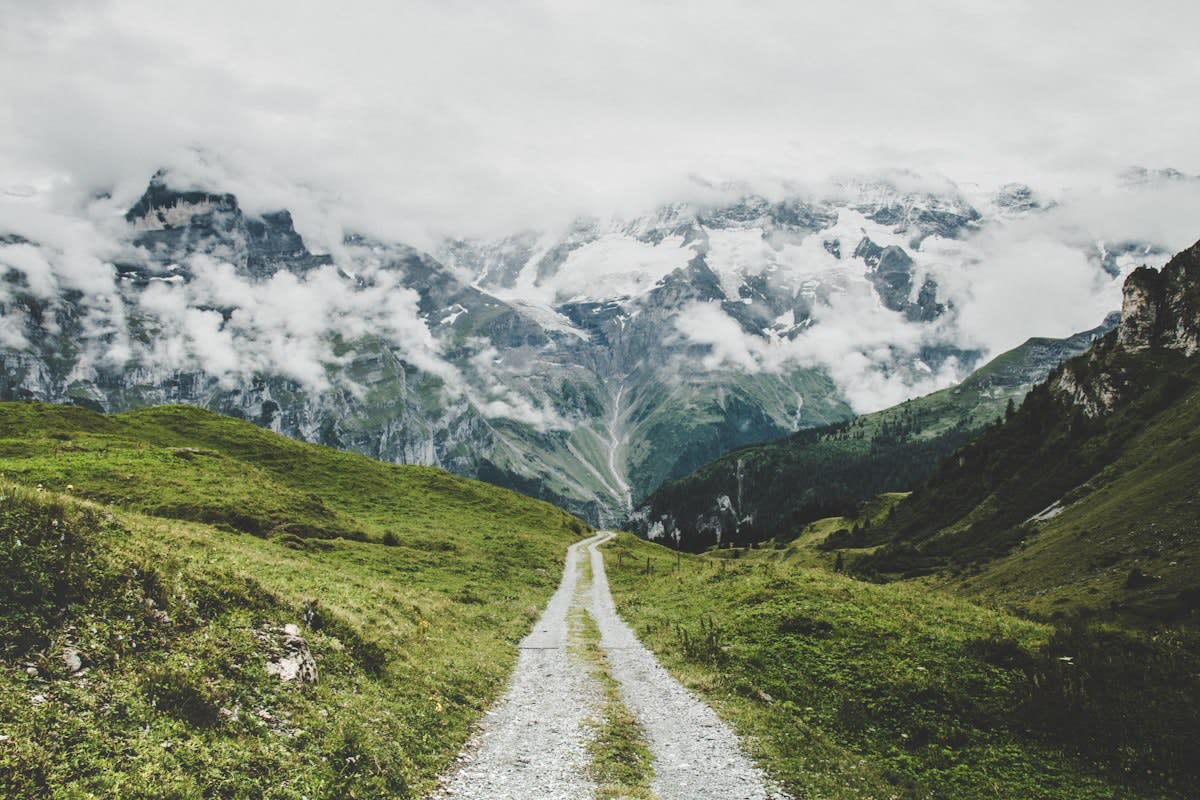 mountain landscape with a winding path