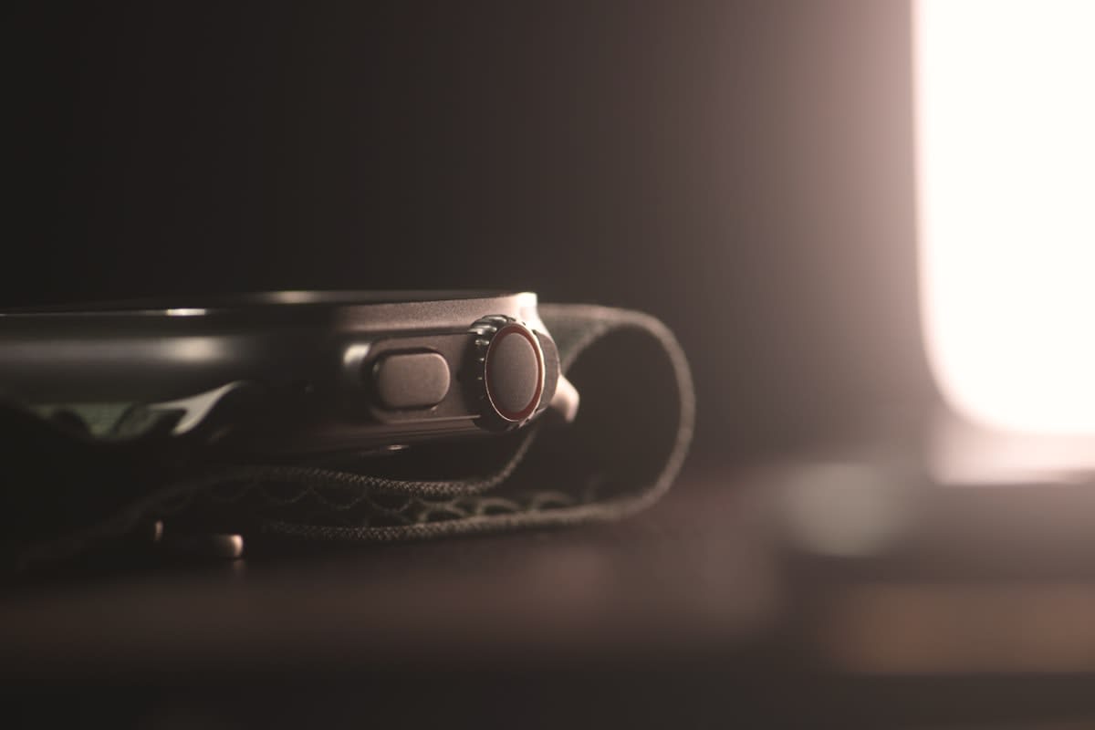 Close up of a modern wearable device