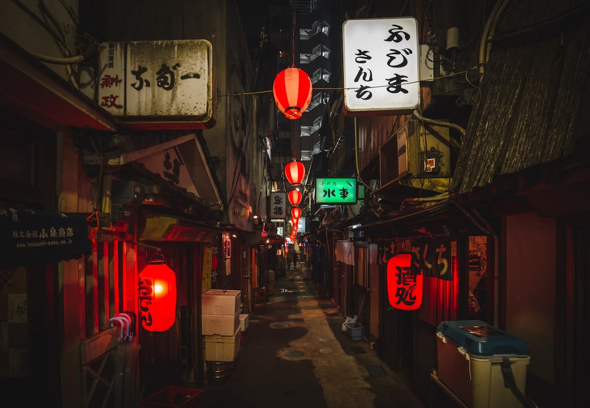 Neon lights of Tokyo street