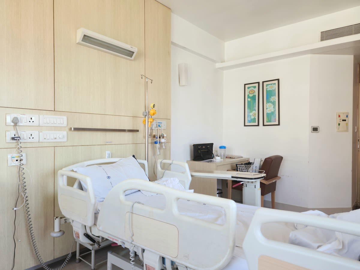 Modern medical facility with integrated technology